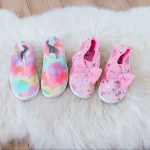 Water shoes, 2 pairs, toddler girl, size 10